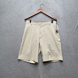 C9 Champion Men Shorts 32 Beige Logo Embroidery Chino Golf Shorts 10" NWT